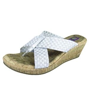 Zee Alexis Women's  Flip Flop Silver Synthetic Sz 39 Medium  Used 2025